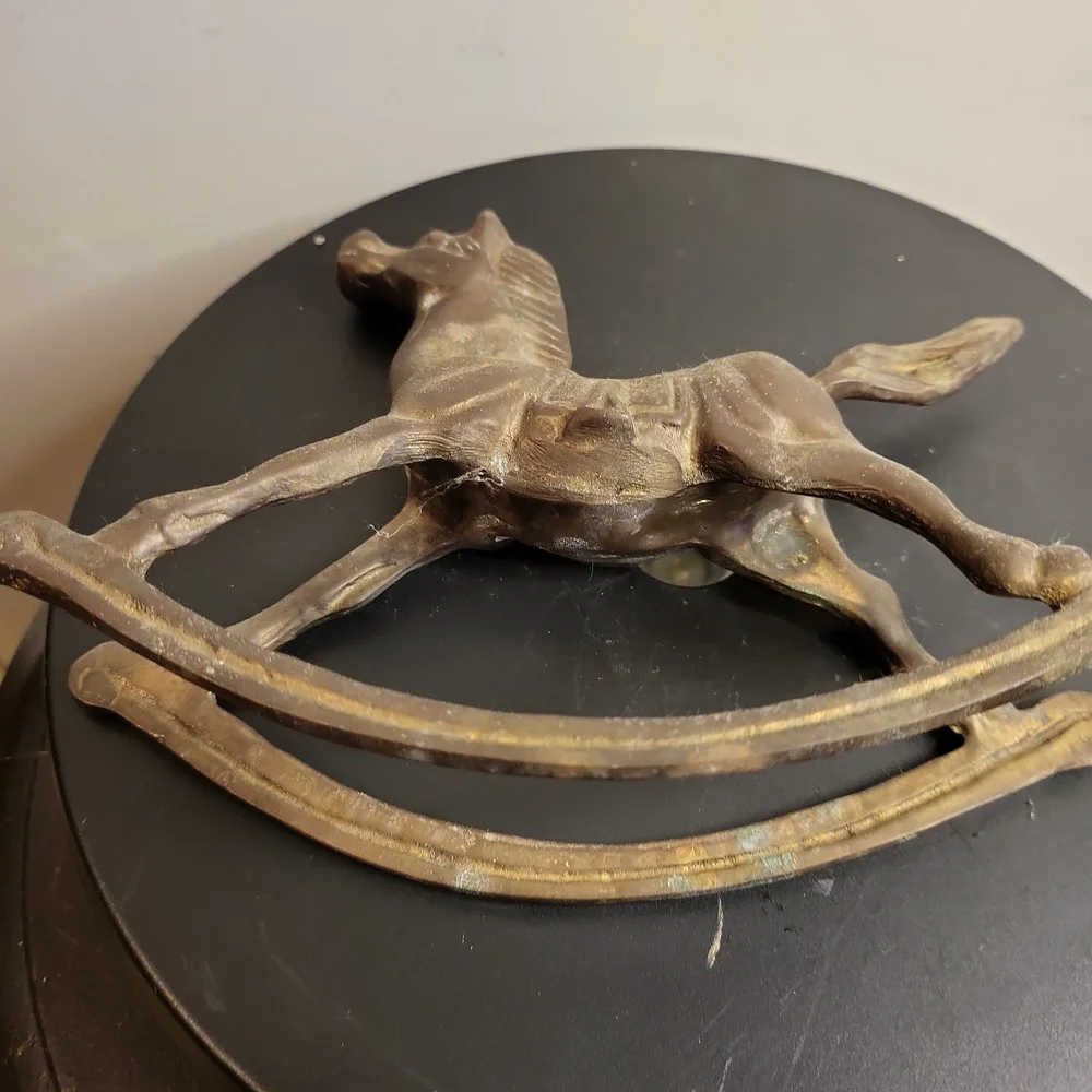 Vintage Brass / Bronze MCM Rocking Horse 7.25" - Picture 7 of 7